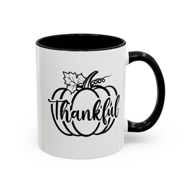 Faith Culture - Thankful Pumpkin Christian Thanksgiving Accent Coffee Mug, 11oz and 15oz 11oz Black