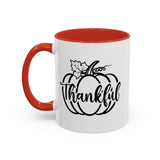 Faith Culture - Thankful Pumpkin Christian Thanksgiving Accent Coffee Mug, 11oz and 15oz