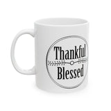 Faith Culture - Thankful and Blessed Christian Thanksgiving Mug, 11oz and 15oz 11oz