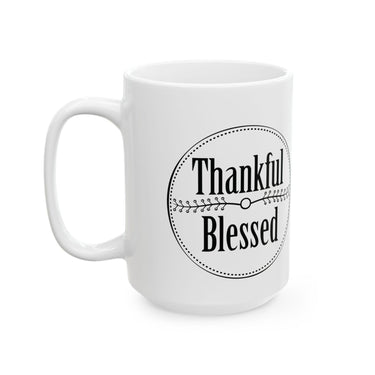 Faith Culture - Thankful and Blessed Christian Thanksgiving Mug, 11oz and 15oz 15oz