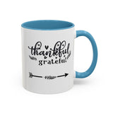 Faith Culture - Thankful and Grateful Christian Thanksgiving Accent Coffee Mug, 11oz and 15oz 11oz Light Blue