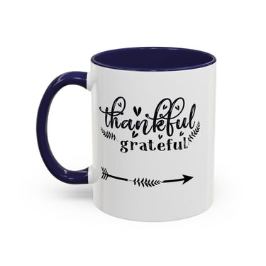 Faith Culture - Thankful and Grateful Christian Thanksgiving Accent Coffee Mug, 11oz and 15oz
