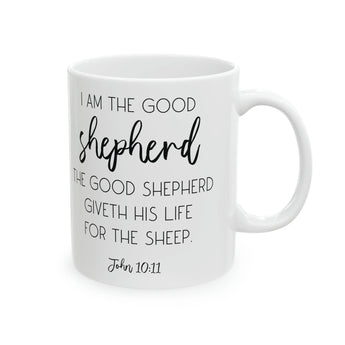 Faith Culture - The Good Shepherd - John 10:11 Christian Large Coffee Mug, 11oz 11oz