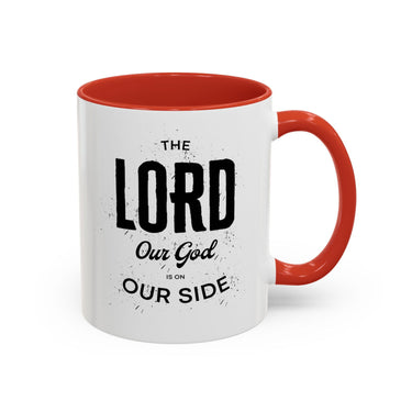 Faith Culture - The Lord is on Our Side Christian Thanksgiving Accent Coffee Mug, 11oz and 15oz 11oz Red