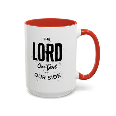 Faith Culture - The Lord is on Our Side Christian Thanksgiving Accent Coffee Mug, 11oz and 15oz 15oz Red