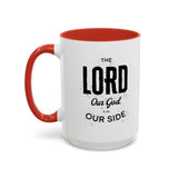 Faith Culture - The Lord is on Our Side Christian Thanksgiving Accent Coffee Mug, 11oz and 15oz