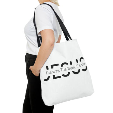 Faith Culture - The Way. The Truth. The Life Christian Tote Bag 18" × 18'' Black