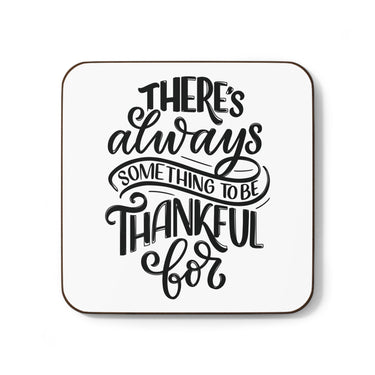 Faith Culture - There’s Always Something to Be Thankful For - Christian Thanksgiving Coaster 3.5" × 3.5" Square Hardboard