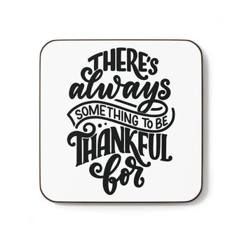 Faith Culture - There’s Always Something to Be Thankful For - Christian Thanksgiving Coaster 3.5" × 3.5" Square Hardboard