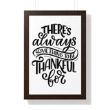 Faith Culture - There’s Always Something to Be Thankful For - Christian Thanksgiving Wall Art 16″ x 24″ Walnut