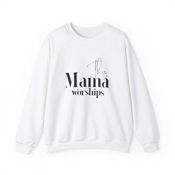 This Mama Worships Christian Sweatshirt White