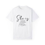 Faith Culture - Thoughtful, Warm-hearted, Calm, Enthusiastic, Believing Mama Unisex Garment-Dyed T-shirt White