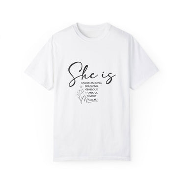 Faith Culture - Understanding, Forgiving, Generous, Thankful, Devout Mama Unisex Garment-Dyed T-shirt