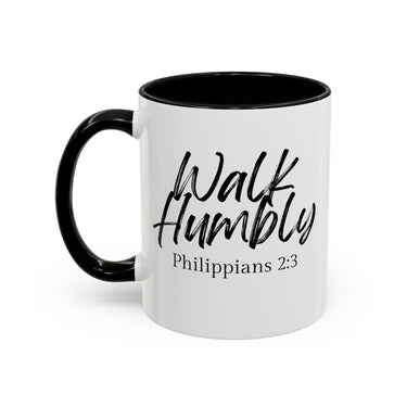 Faith Culture - Walk Humbly - Philippians 2:3 Christian Coffee Mug