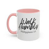 Faith Culture - Walk Humbly - Philippians 2:3 Christian Coffee Mug