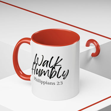 Faith Culture - Walk Humbly - Philippians 2:3 Christian Coffee Mug