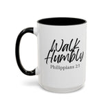 Faith Culture - Walk Humbly - Philippians 2:3 Christian Coffee Mug