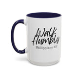 Faith Culture - Walk Humbly - Philippians 2:3 Christian Coffee Mug