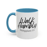 Faith Culture - Walk Humbly - Philippians 2:3 Christian Coffee Mug