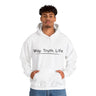 Faith Culture - Way. Truth. Life - Christian Unisex Heavy Blend™ Hooded Sweatshirt White
