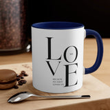 Faith Culture - We Love Because He First Loved Us Christian Ceramic Coffee Mug 11oz Navy 11oz