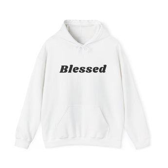 Faith Culture Blessed Christian Hoodie Unisex Inspirational Religious Sweatshirt White