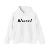 Faith Culture Blessed Christian Hoodie Unisex Inspirational Religious Sweatshirt White