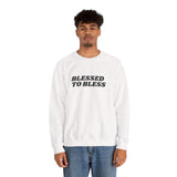 Faith Culture Blessed to Bless Unisex Crewneck Sweatshirt Christian Apparel