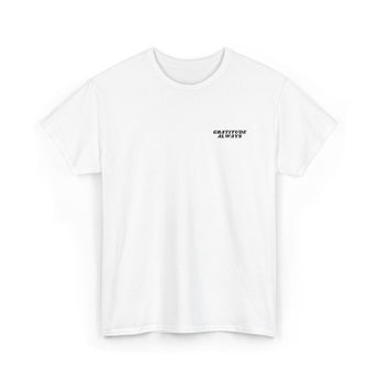 Faith Culture Gratitude Always Christian T Shirt Unisex Heavy Cotton Tee White