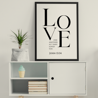 Love One Another Framed Wall Art | John 13:34