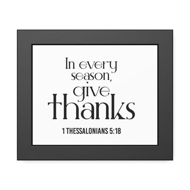 Give Thanks Christian Framed Wall Art | 1 Thessalonians 5:18 - Faith Culture