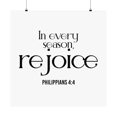 Rejoice Christian Poster | Philippians 4:4 - Faith Culture