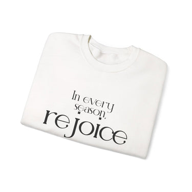 Rejoice Christian Sweatshirt | Philippians 4:4 - Faith Culture