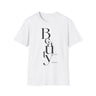 A Crown of Beauty Instead of Ashes Christian T-Shirt — Isaiah 61:3 in white