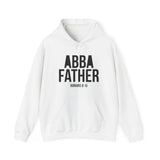 Abba Father Christian Hoodie – Romans 8:15 in white | Faith Culture