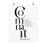Commit Your Work to the Lord Christian wall poster inspired by Proverbs 16:3