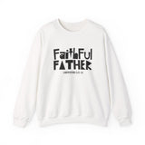 Faithful Father Christian Sweatshirt – Lamentations 3:22–23 in white | Faith Culture