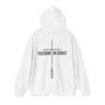 Freedom in Christ Christian Hoodie – Galatians 5:1 in white | Faith Culture