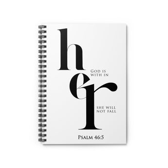God Is Within Her Christian spiral journal inspired by Psalm 46:5
