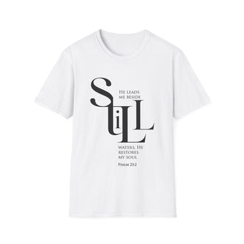 He Leads Me Beside Still Waters Christian T-shirt inspired by Psalm 23:2