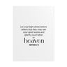 Let Your Light Shine Christian wall poster, 18 × 24 inches, inspired by Matthew 5:16