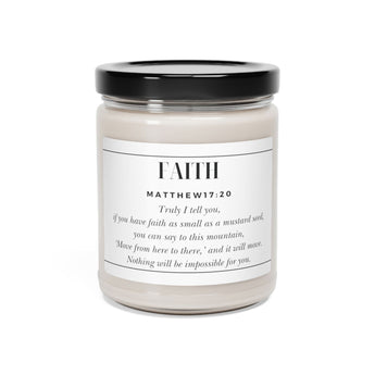 Mustard Seed Christian soy candle inspired by Matthew 17:20