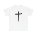 Nails of Grace Christian T-Shirt — Cross Design in white